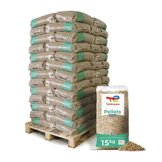 Palé de 80 sacos de pellet de 15 kg TotalEnergies