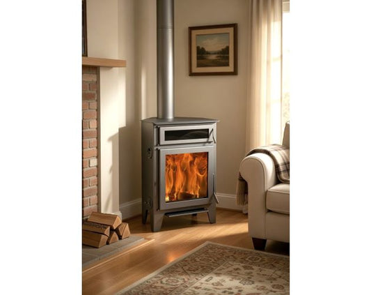 Estufa de leña de rincón R5 Horno Max - 11 kw / Alto rendimiento 85%