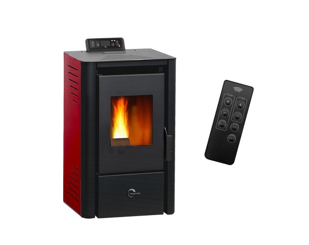 Estufa de pellets de aire anita 9,4 kw sannover burdeos