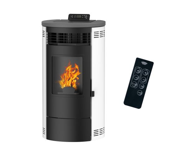Estufa de pellets flavia 15 kw sannover blanco