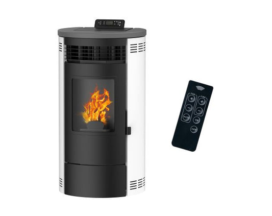 Estufa de pellets flavia 15 kw sannover blanco