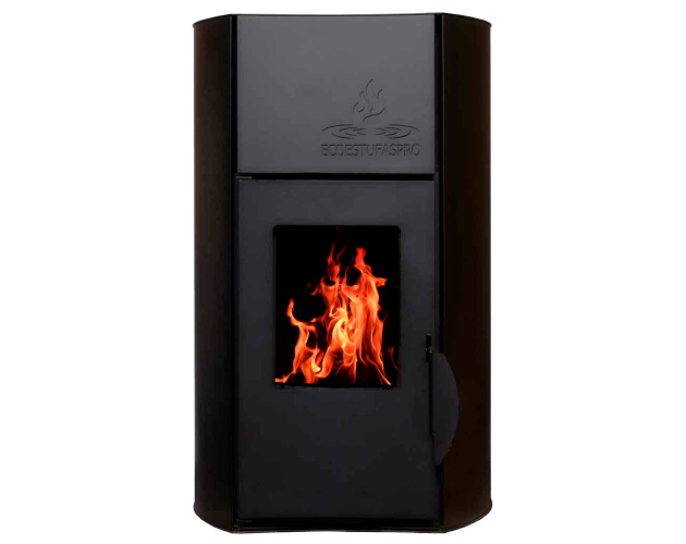 Hidroestufa de pellet Hydra 18 Negro, 18kW, hasta 150m2