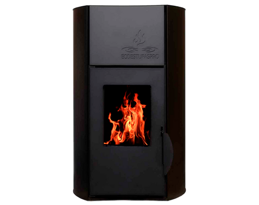 Hidroestufa de pellet Hydra 18 Negro, 18kW, hasta 150m2