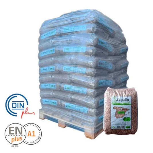 Palet de 72 sacos BURPELLET Doble Certificación ENplus A1 y DINplus