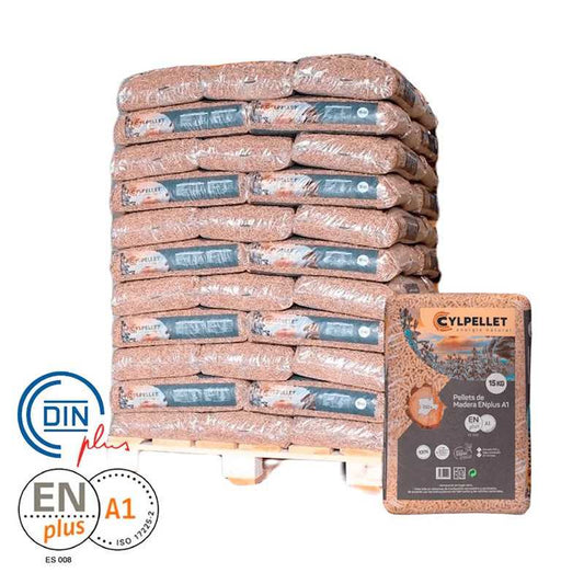 Palé de 77 sacos de pellet CYL Pellet Certificado ENplus A1