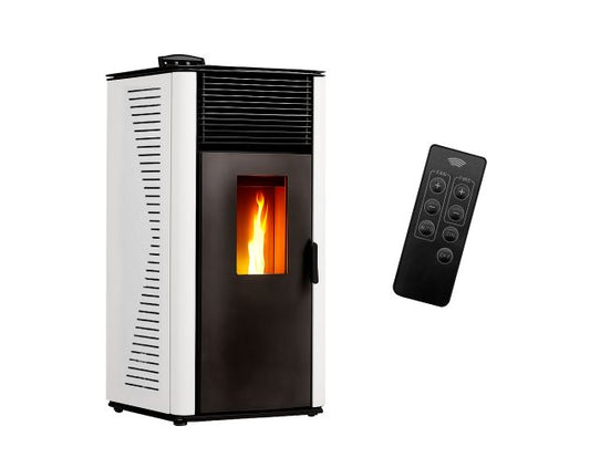 Estufa de pellets de aire anita 12 kw sannover blanco