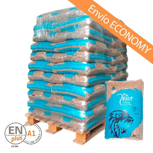 Palet de 77 sacos de pellets con certificado ENplus A1
